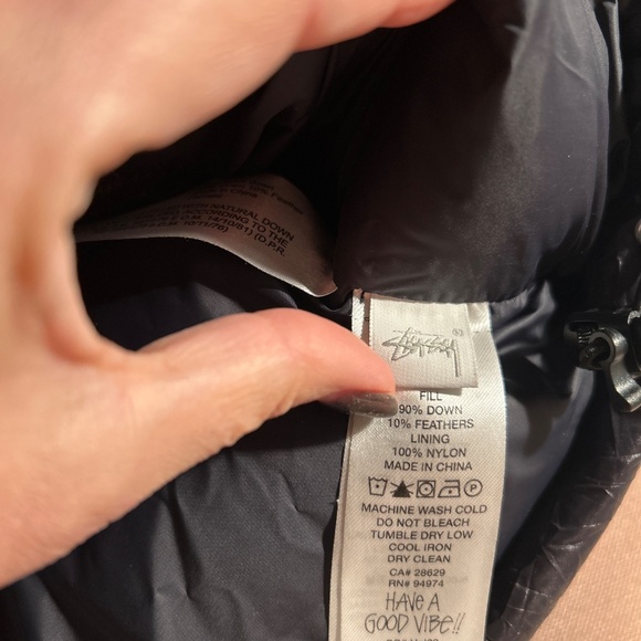 Stussy DOWN PUFFER WRINKLED NYLON size Large NWOT - Picture 13 of 16